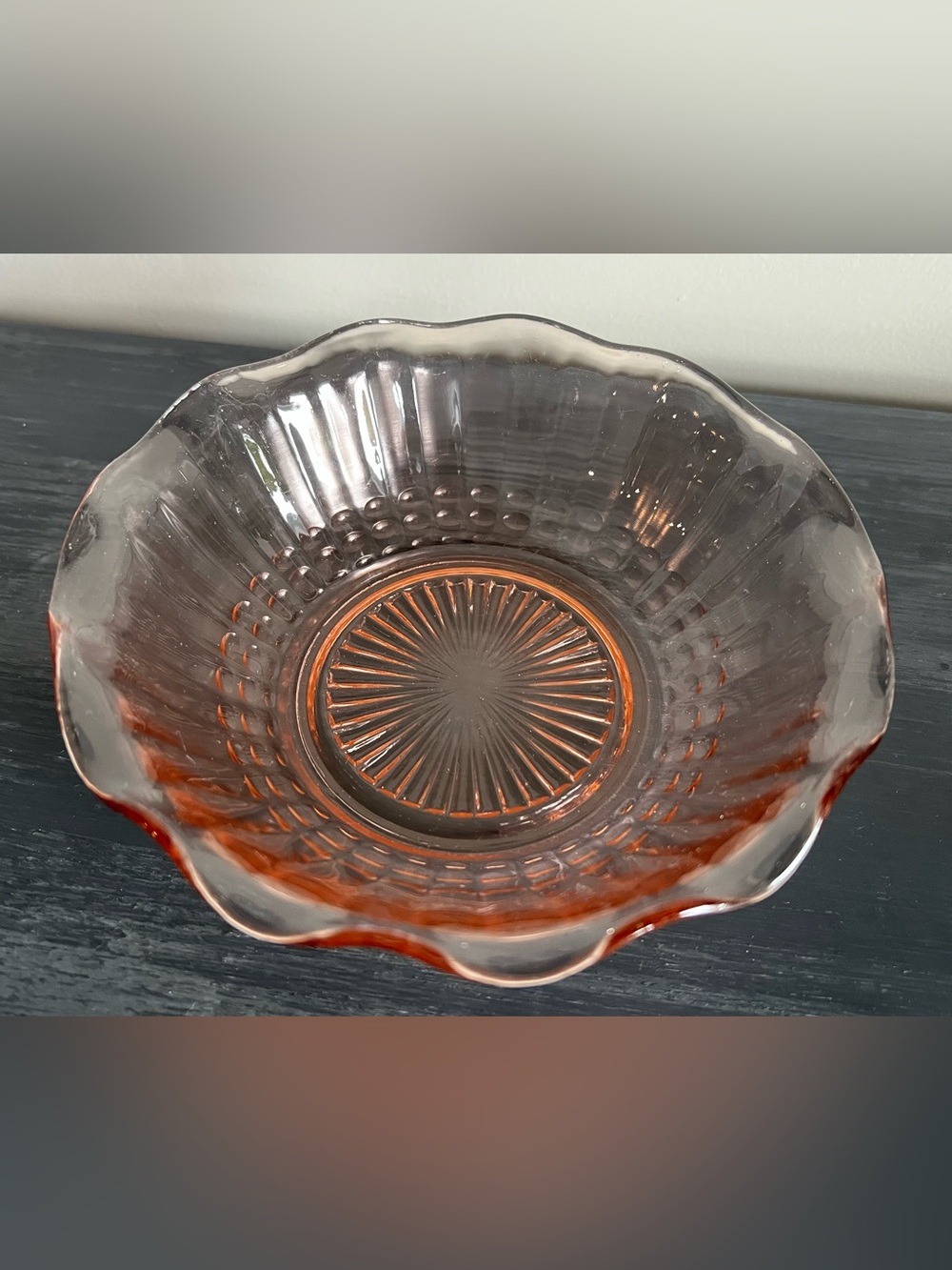 Vintage Anchor Hocking Pink Depression Glass Dish